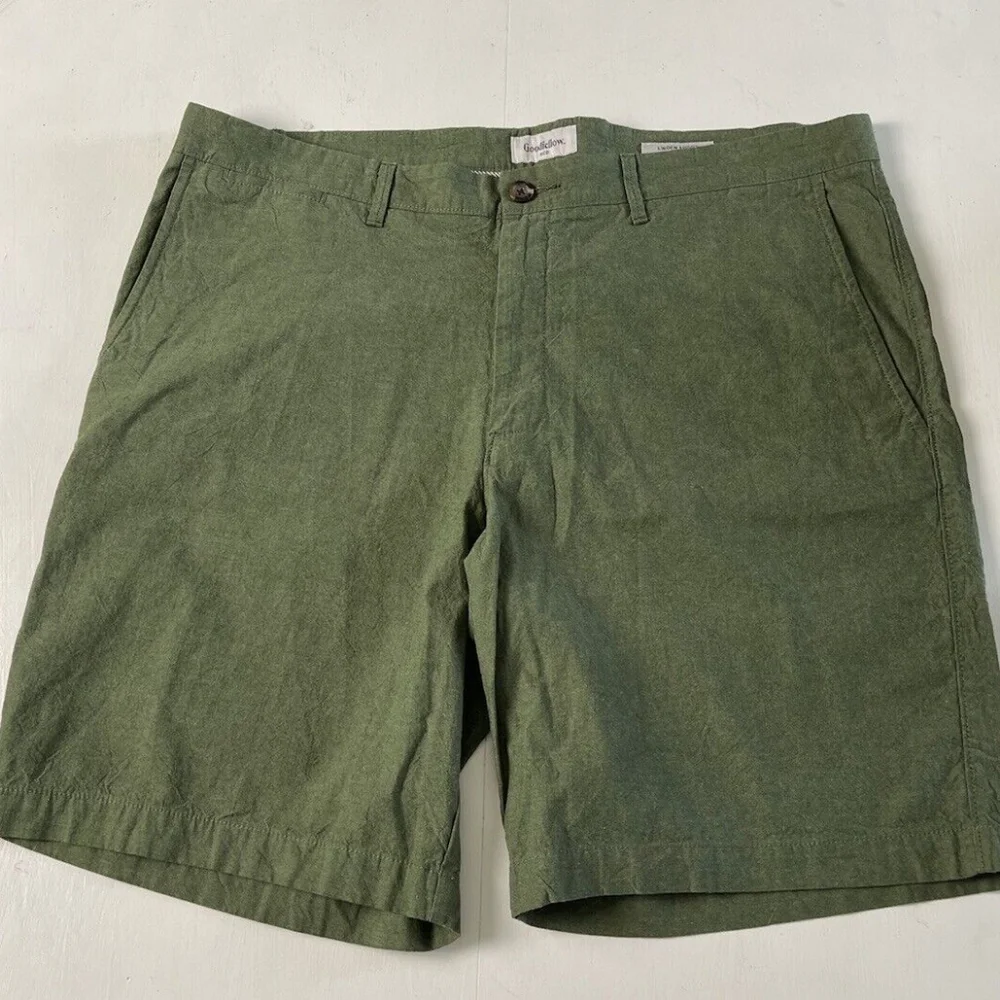 EUC GOODFELLOW & CO. LINDEN SHORT, GREEN BERMUDA SHORTS, MEN'S 32 - Picture 2 of 7